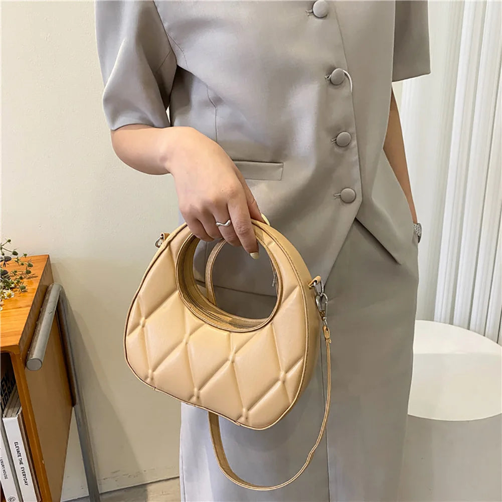 Pure Zipper Leather Shoulder Bags for Women Birthday Gift