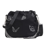 Luminous Butterfly Messenger Bag Chain Shoulder Pouch Nylon Crossbody Bag