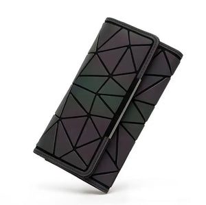 Luminous Wallet Handbag Geometric Clutch Purse Hologram