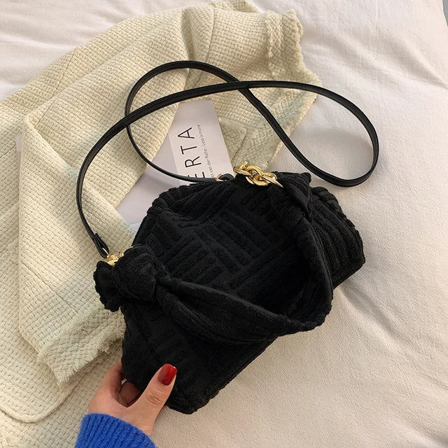Women Towel Embossed Crossbody Bags Ladies Party Clutch