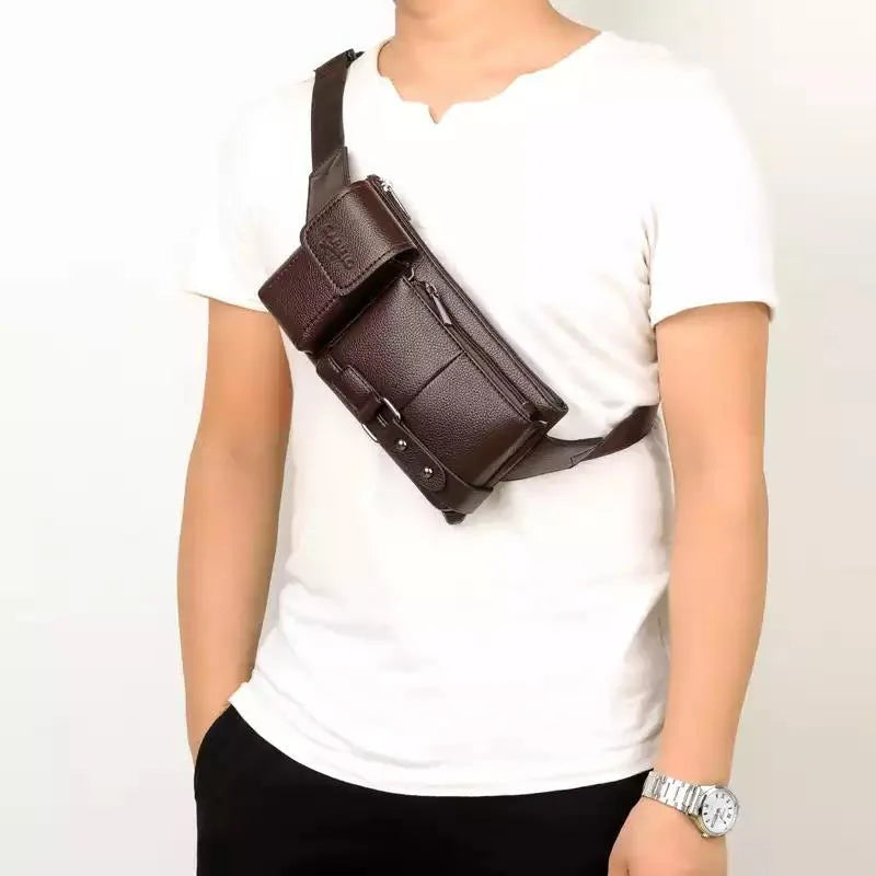 Casual Waist Bag PU Leather Fanny Pack Phone Pouch