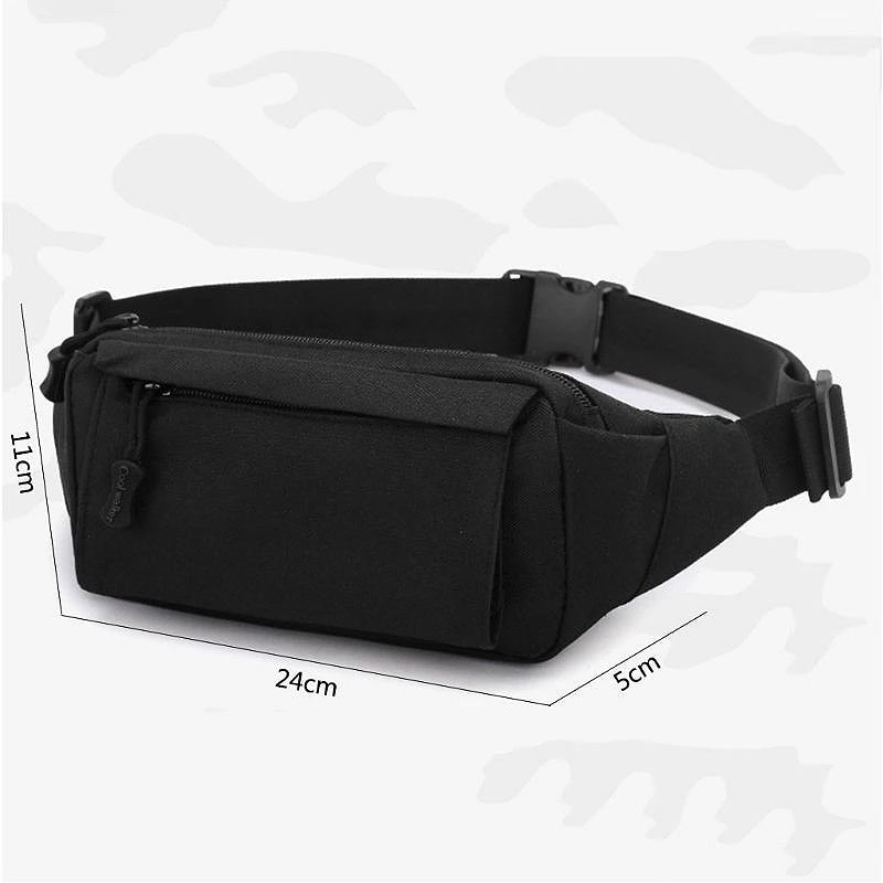 Men's Vintage Fanny Pack Chest Shoulder Bag with 3 Pockets