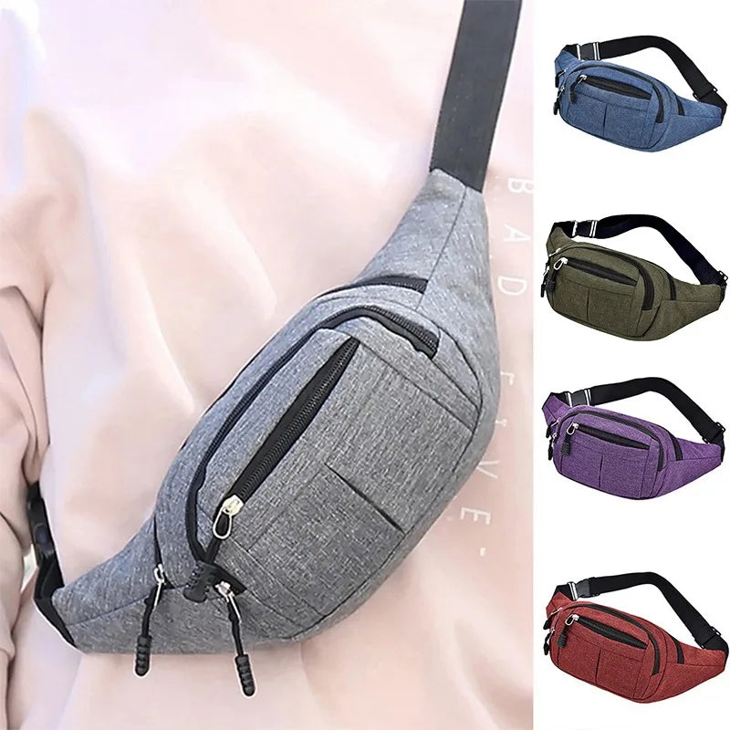 Casual Travel Bum Bag Fanny Waist Packs Zipped Outdoor Sports Shoulder Bag