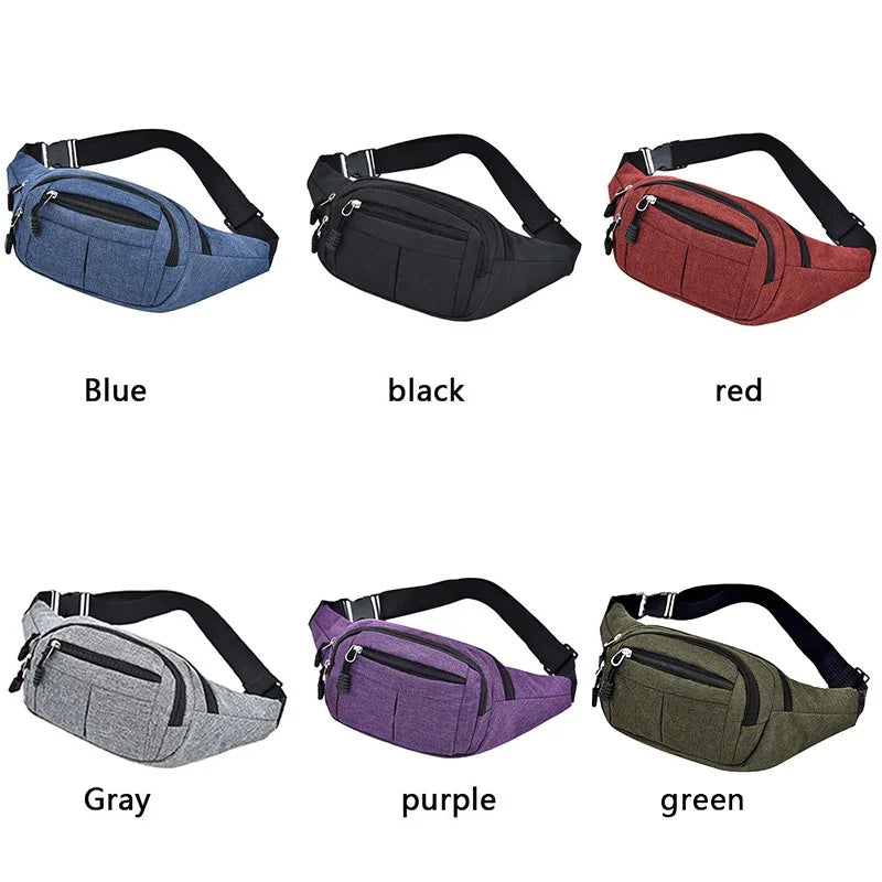 Casual Travel Bum Bag Fanny Waist Packs Zipped Outdoor Sports Shoulder Bag