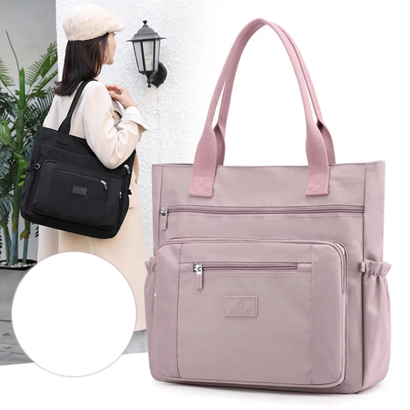 Nylon Shoulder Bag Women's Tote Shopping Bag