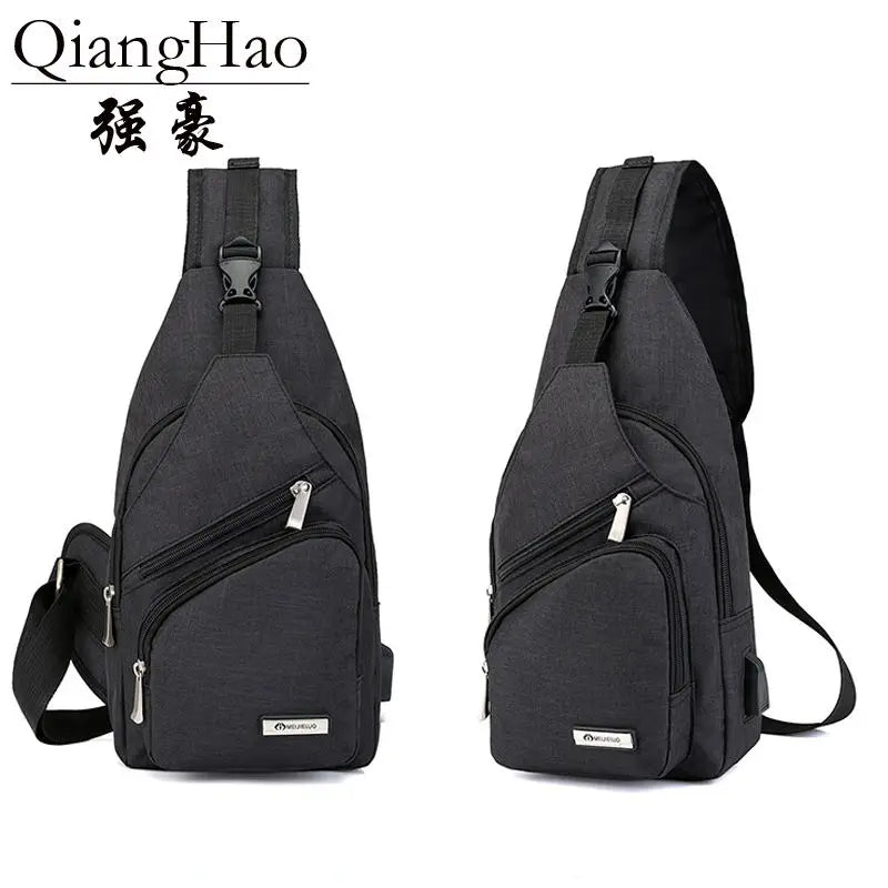 Casual Canvas Chest Bag Crossbody Shoulder Multifunction Small Travel Bag