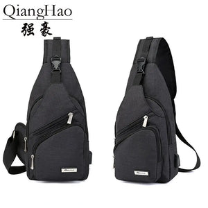 Casual Canvas Chest Bag Crossbody Shoulder Multifunction Small Travel Bag