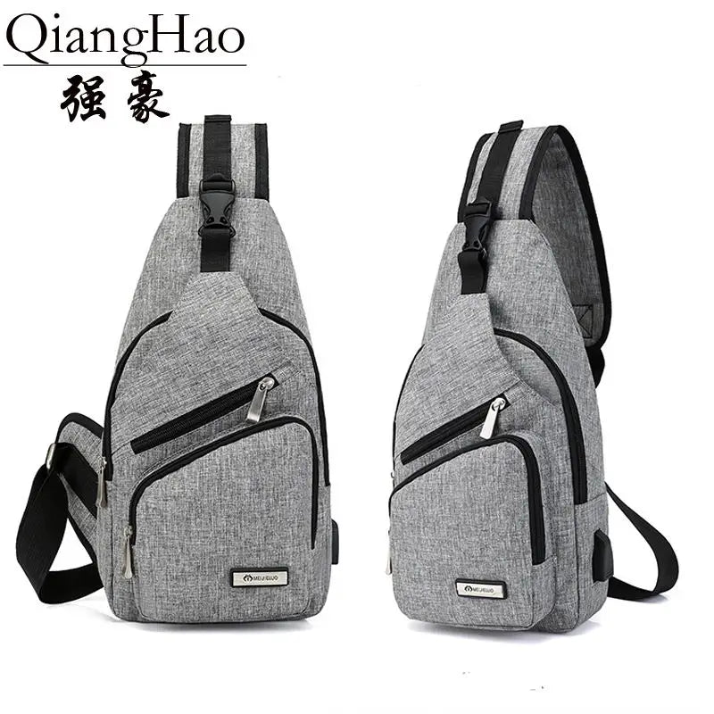 Casual Canvas Chest Bag Crossbody Shoulder Multifunction Small Travel Bag