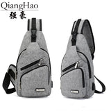 Casual Canvas Chest Bag Crossbody Shoulder Multifunction Small Travel Bag