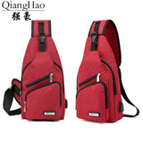 Casual Canvas Chest Bag Crossbody Shoulder Multifunction Small Travel Bag