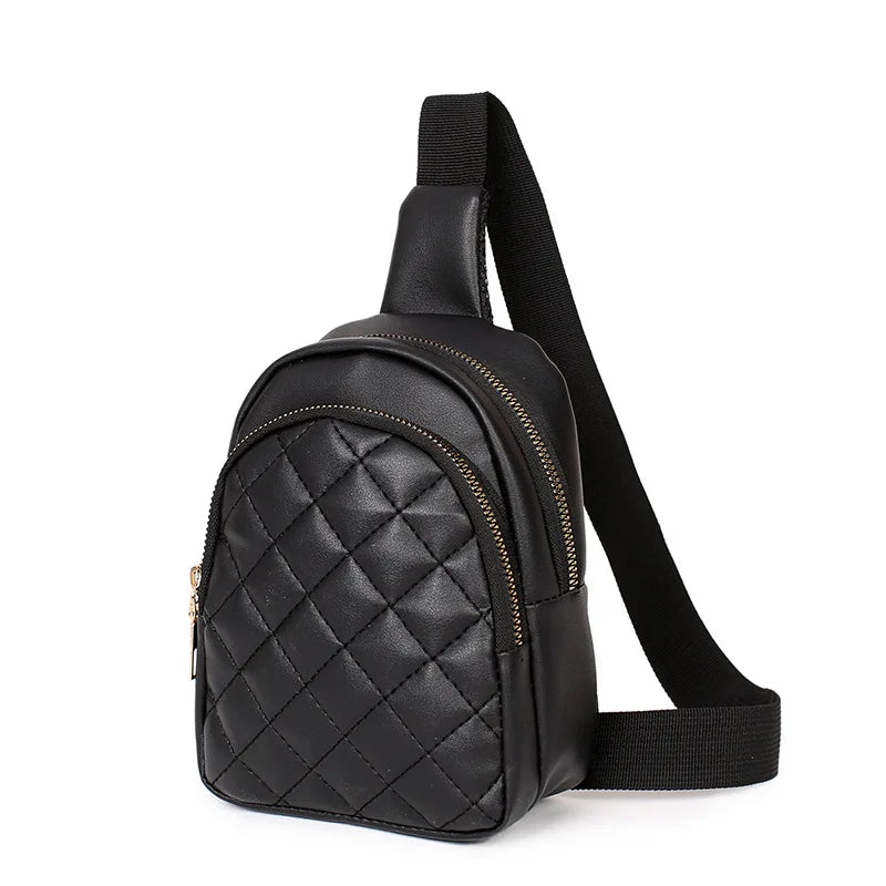 Embroidery Mini Chest Bag Phone Pocket Cross Body Neck Fanny Pack