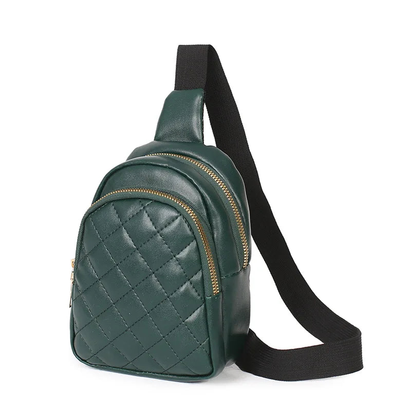 Embroidery Mini Chest Bag Phone Pocket Cross Body Neck Fanny Pack