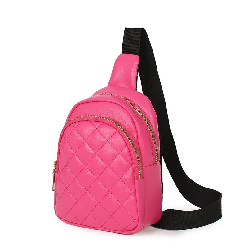 Embroidery Mini Chest Bag Phone Pocket Cross Body Neck Fanny Pack