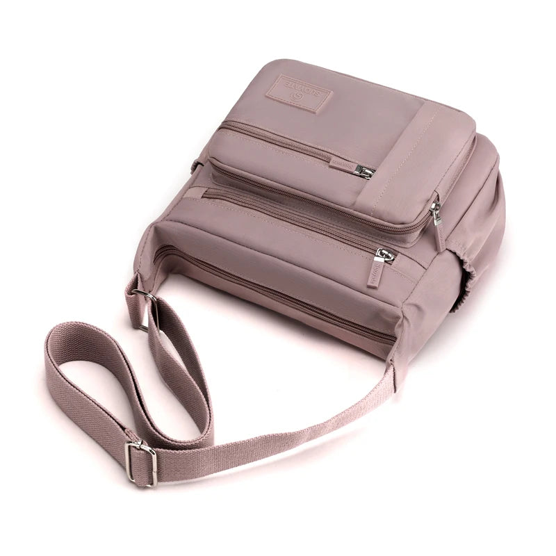 Waterproof Nylon Crossbody Bag with Pockets