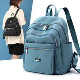 Multi-layer Women Backpacks Lightweight Student Book Bag Waterproof Nylon Travel
