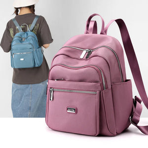 Multi-layer Women Backpacks Lightweight Student Book Bag Waterproof Nylon Travel