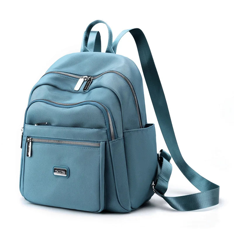 Multi-layer Women Backpacks Lightweight Student Book Bag Waterproof Nylon Travel
