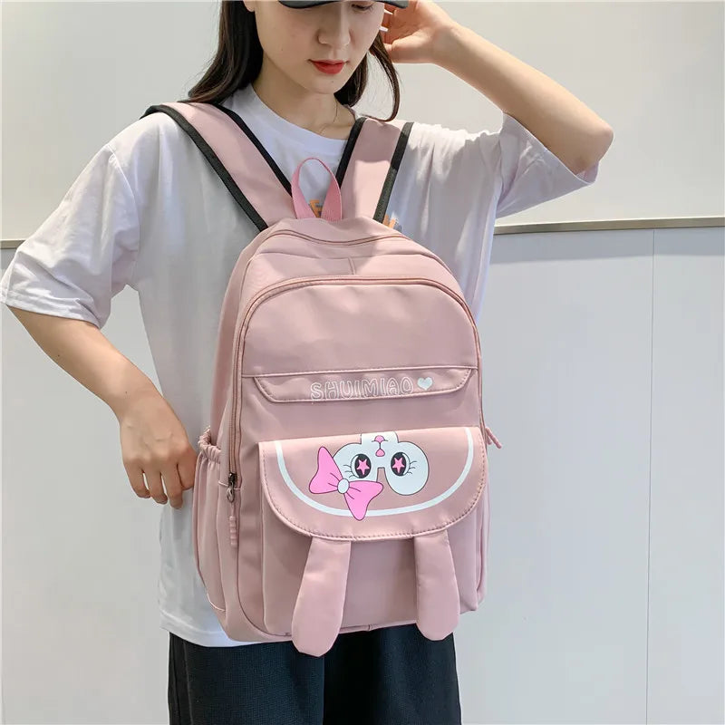 Waterproof Nylon Women Backpack with Multipockets