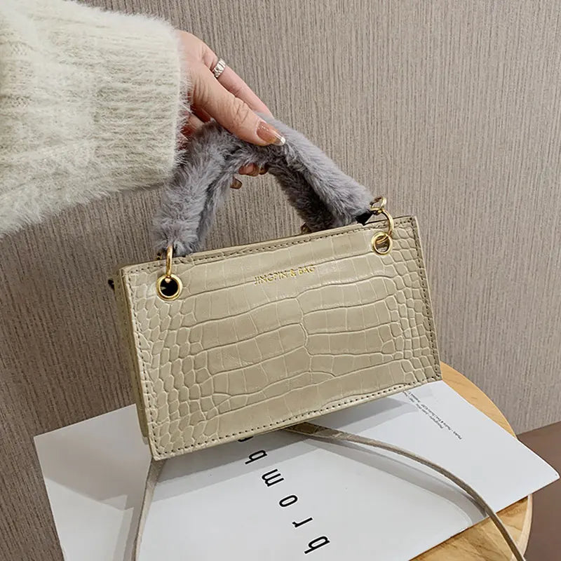 Animal Prints Handbag PU Leather Chain Strap Shoulder Bag