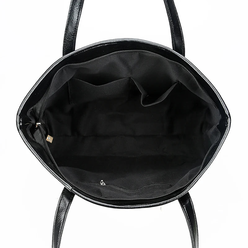 Casual Crocodile Leather Tote Bag Large Capacity Ladies Shopping Handbag