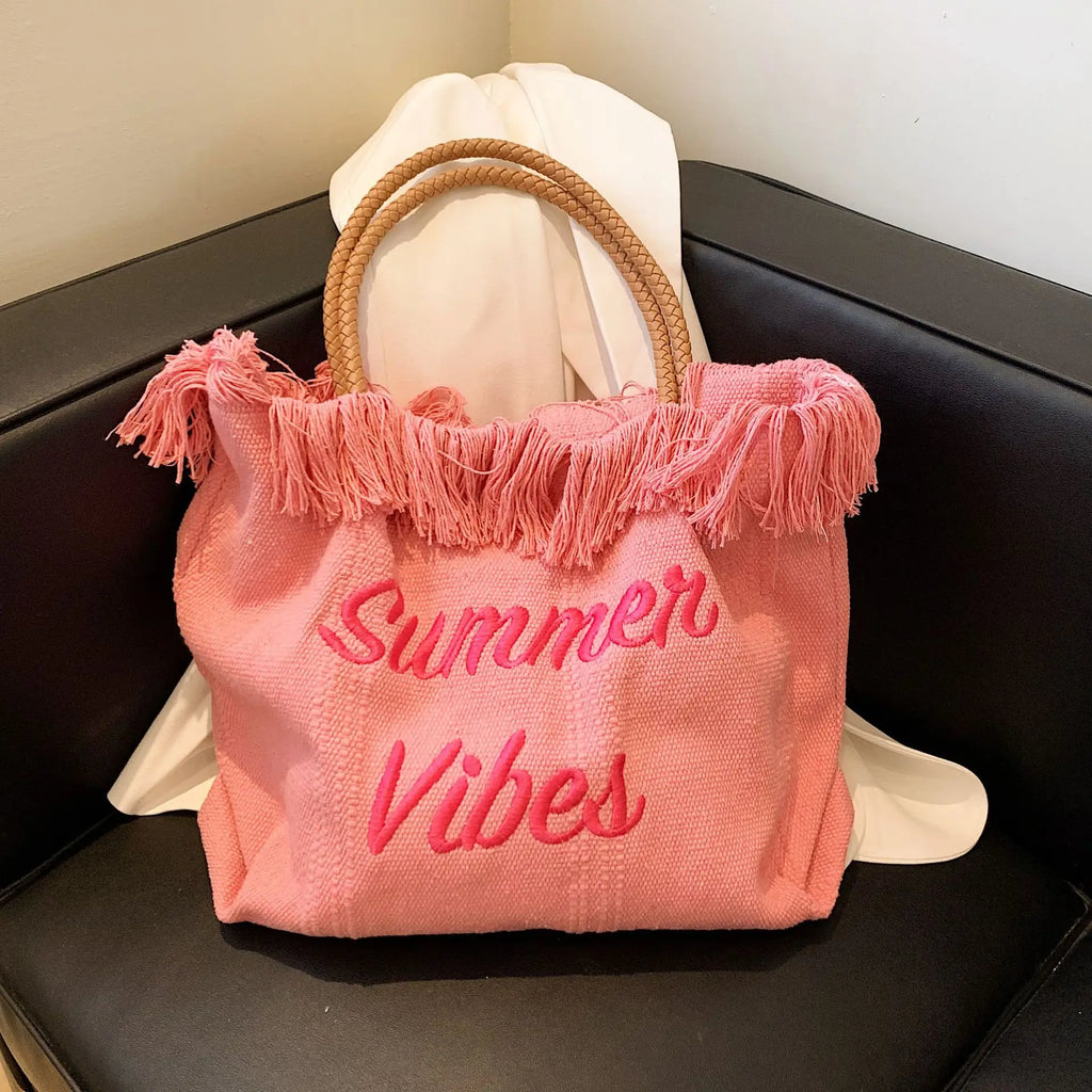 Fringe Canvas Handbags Shopping Bags Crossbody Ladies Shoulder Bags