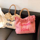 Fringe Canvas Handbags Shopping Bags Crossbody Ladies Shoulder Bags