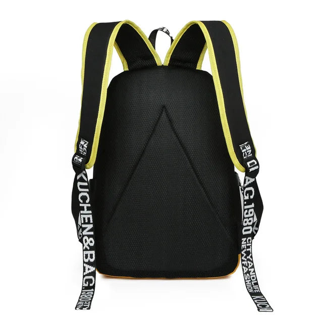 Anime Luminous School Backpack for Teenager Boys School Bag