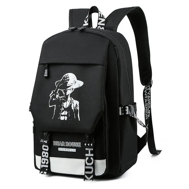 Anime Luminous School Backpack for Teenager Boys School Bag