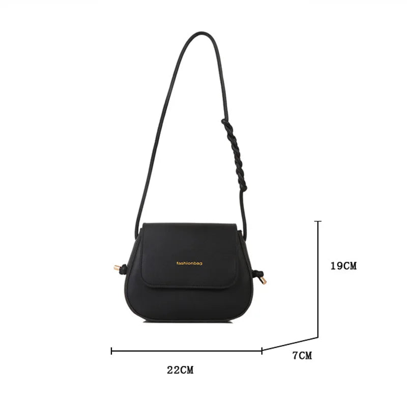 Women Shoulder Bag Solid Pu Leather Handbags For Ladies Casual Flap Crossbody Ba