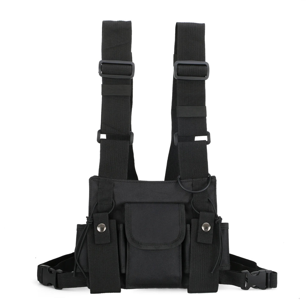Nylon Chest Rig Bag Vest Hip Hop Streetwear Tactical Harness Kanye West