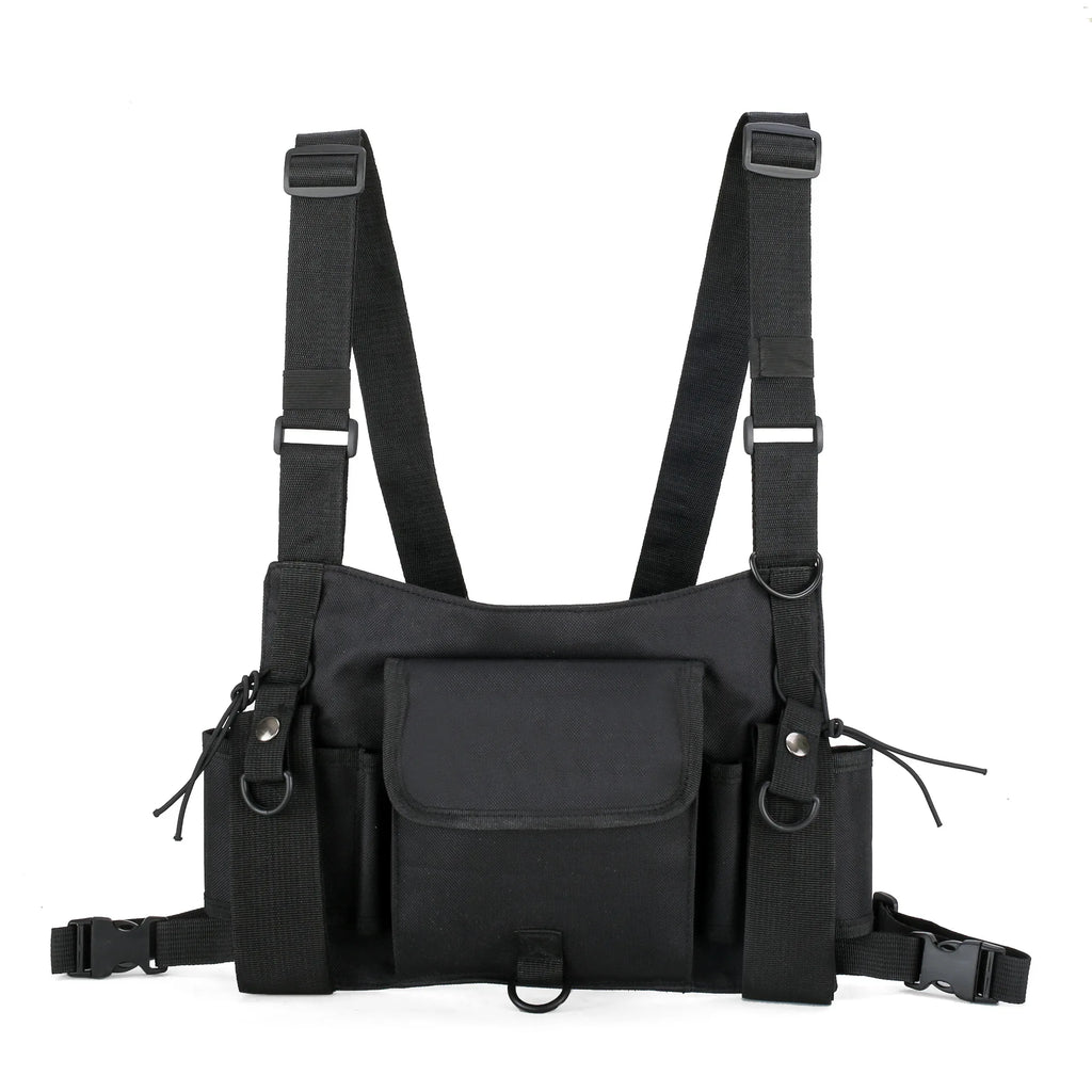 Nylon Chest Rig Bag Vest Hip Hop Streetwear Tactical Harness Kanye West