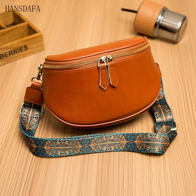 Oil Wax Leather Ladies Handbag Women Shoulder Bags Vintage