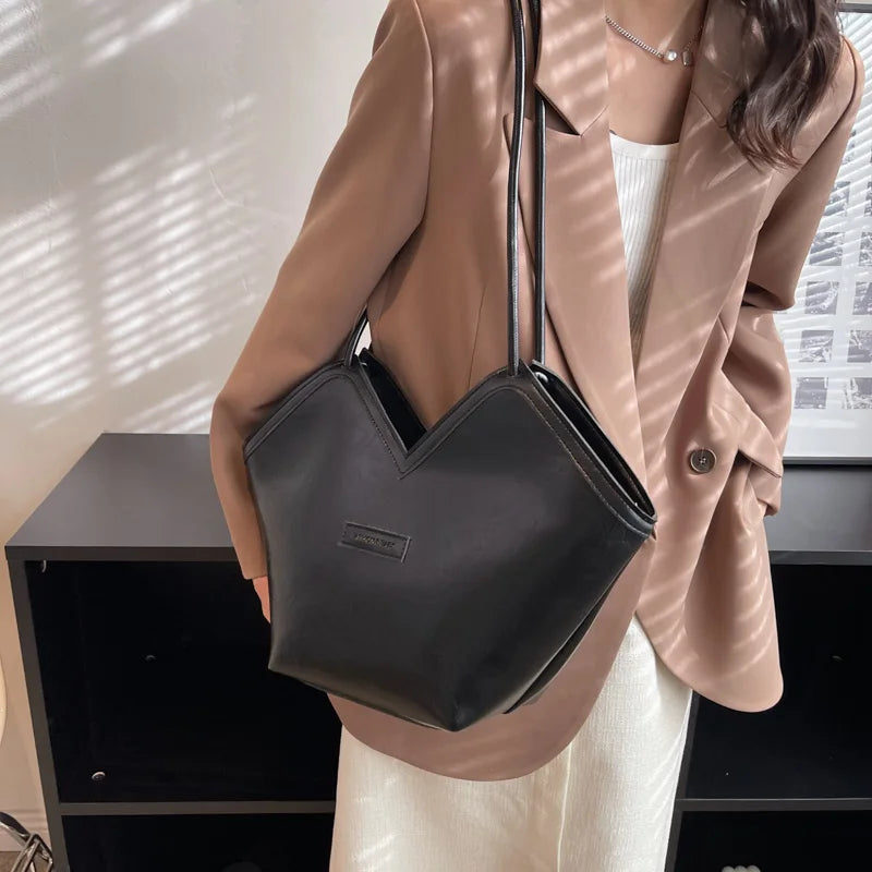 Women's PU Leather Handbag Tote Shoulder Bag Large Capacity