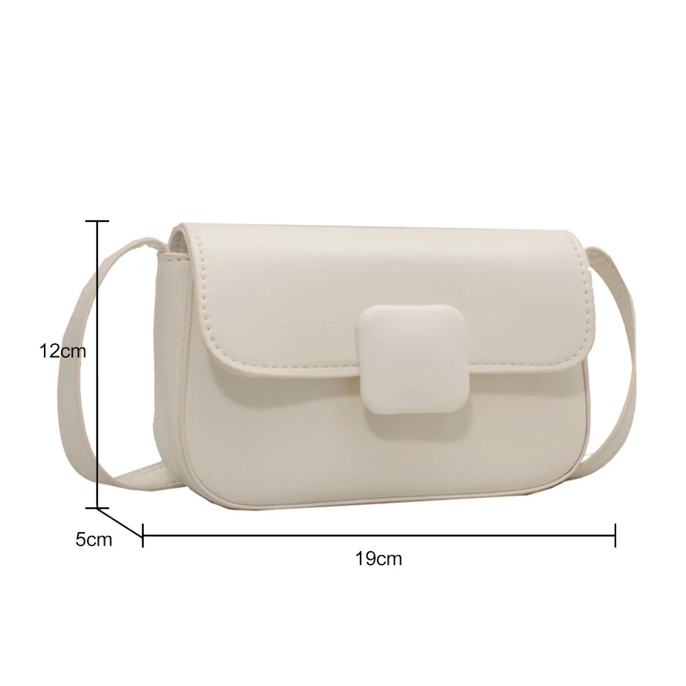 PU Leather Shoulder Crossbody Bag Women Candy Handbags Lipstick Square Sling Pur