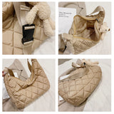 Quilted Nylon Woman Shoulder Bag Crossbody Winter Hobo