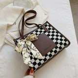 Plaid Print Women Handbag Underarm Shoulder Bags Daily Totes Purse Pouch