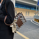 Plaid Print Women Handbag Underarm Shoulder Bags Daily Totes Purse Pouch