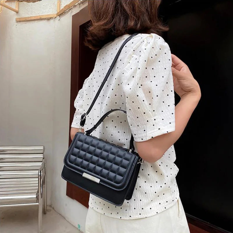 Plaid Shoulder Bag Small Handbag for Women