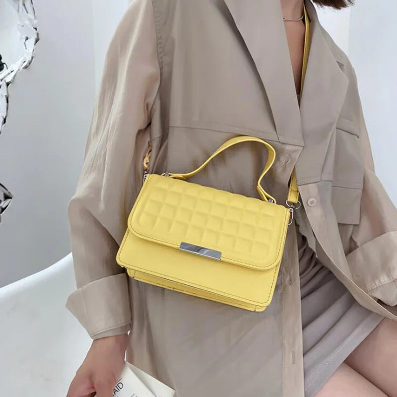 Plaid Shoulder Bag Small Handbag for Women