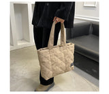 Plaid Women Oxford Shoulder Bags Soft Casual Solid Female Handbag