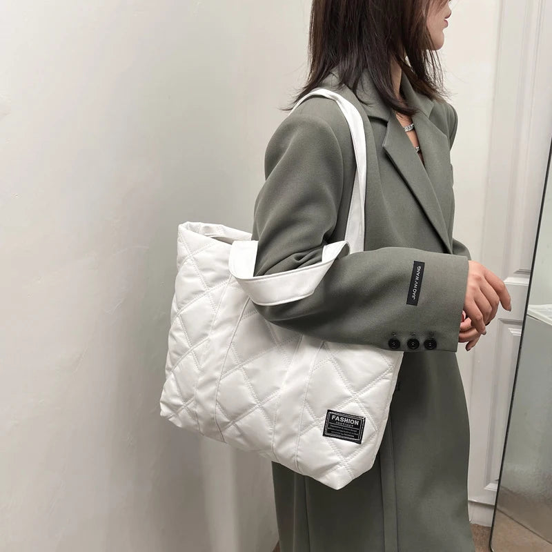 Plaid Women Oxford Shoulder Bags Soft Casual Solid Female Handbag