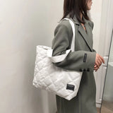 Plaid Women Oxford Shoulder Bags Soft Casual Solid Female Handbag