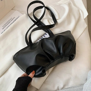 Pleated Cloud Handbags Shoulder Bag for Women Top-Handle Dumpling Purses
