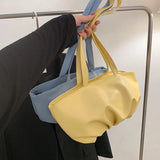 Pleated Cloud Handbags Shoulder Bag for Women Top-Handle Dumpling Purses