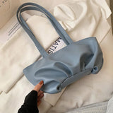 Pleated Cloud Handbags Shoulder Bag for Women Top-Handle Dumpling Purses