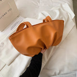 Pleated Cloud Handbags Shoulder Bag for Women Top-Handle Dumpling Purses