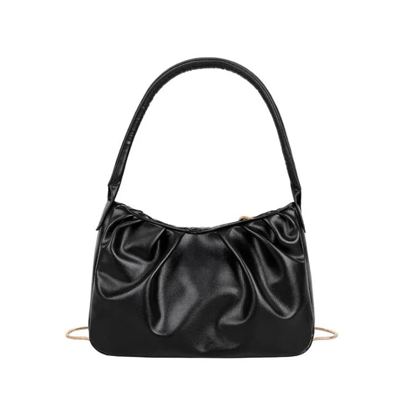 Pleated Women Shoulder Bag Chain Strap Crossbody Bags