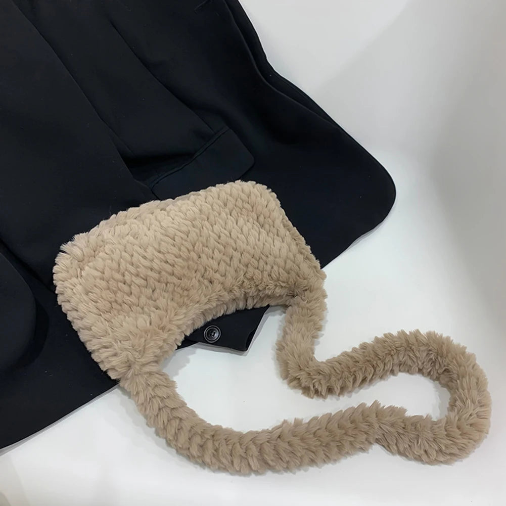 Solid Women Top-handle Underarm Bags Casual Zipper Shoulder Handbags