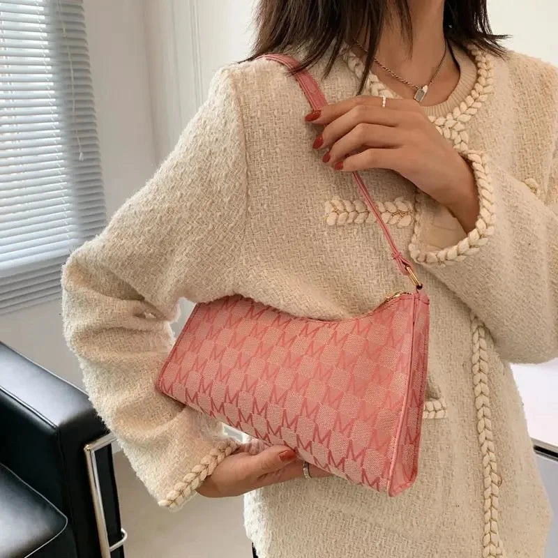 Women's PU Leather Handbag Armpit Tote Shopping Purse