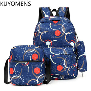 School Bags College Backpacks 3PCS/SET Kids Backpack Girls Book bag Mochila